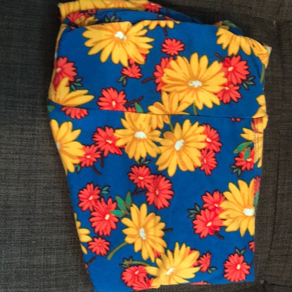 Lularoe One Size Floral Leggings - Picture 1 of 1